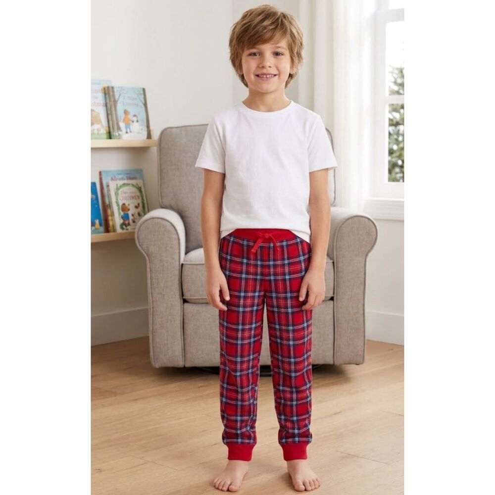 New Charter Club Children's Plaid Jogger Pants Kids Size 6-7 Youth